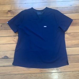 Figs navy blue scrub top